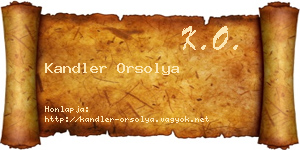 Kandler Orsolya névjegykártya
